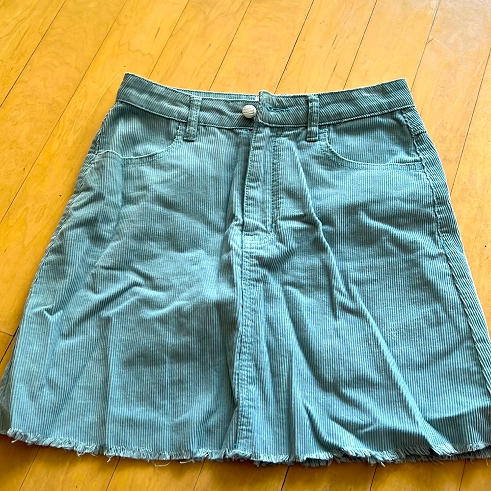 Blue Corduroy Skirt in XS